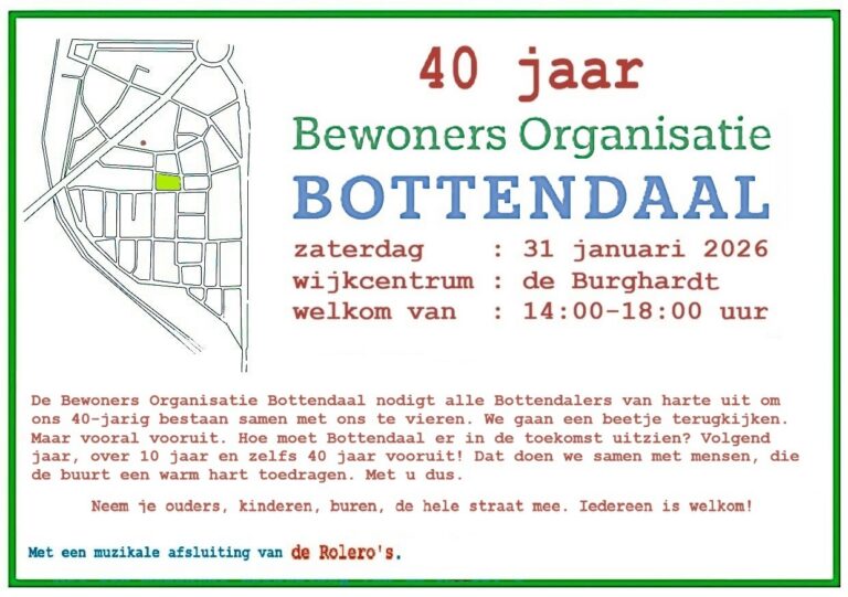 Uitnodiging:  BOB Nieuwjaarsborrel & 40 jarig jubileum