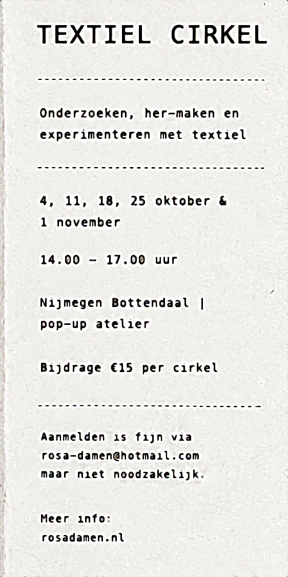 Nieuwe Textielcirkel in Bottendaal